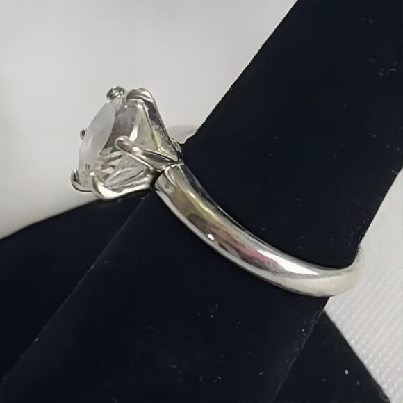 DIAMONIQUE by QVC | 2.00ct Round 100-Facet Solitaire Ring Brilliant Sparkles - Picture 3 of 9